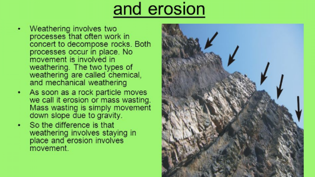 Difference Between Erosion And Weathering Read Biology