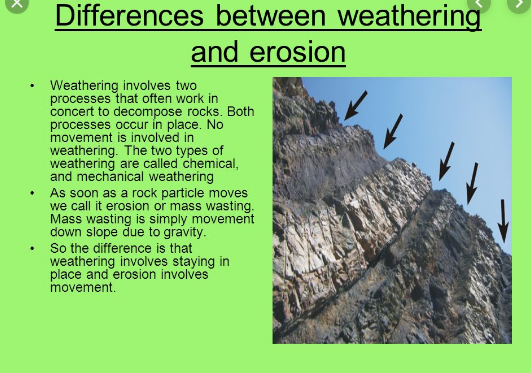 Difference Between Erosion And Weathering Read Biology