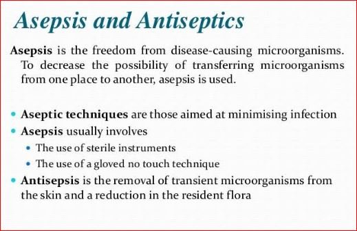 Difference between Antisepsis and asepsis