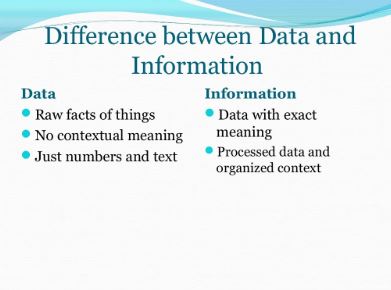 Difference Between Data And Information